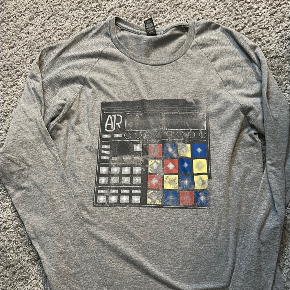 AJR click tour sample drum pad Gray Graphic Long Sleeve Shirt